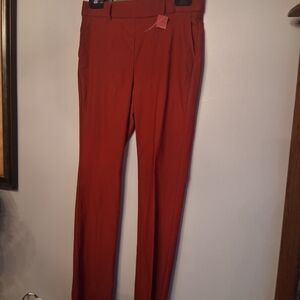 Rafaella Brick Red Slim Leg Pants Super Stretchy